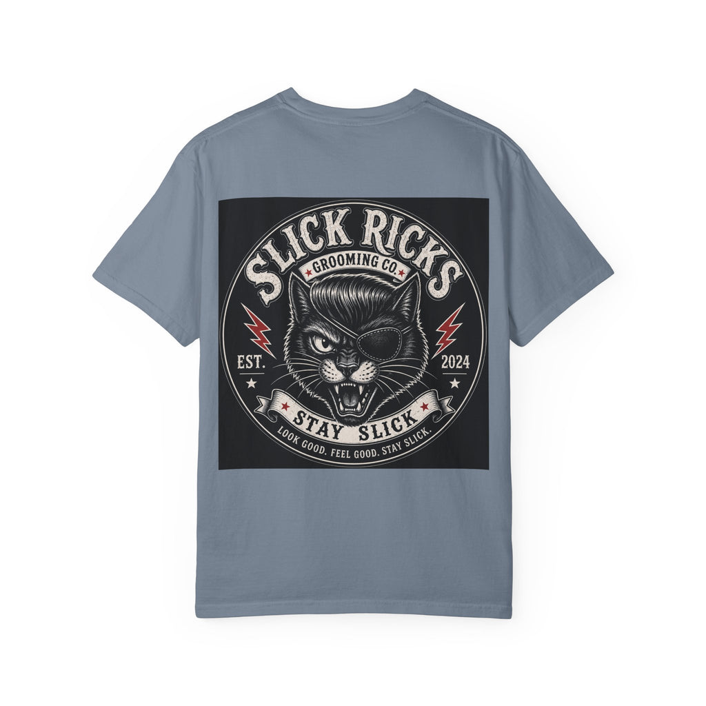 Slick Ricks Black Cat T-Shirt — Vintage Barber/Grooming Graphic Tee
