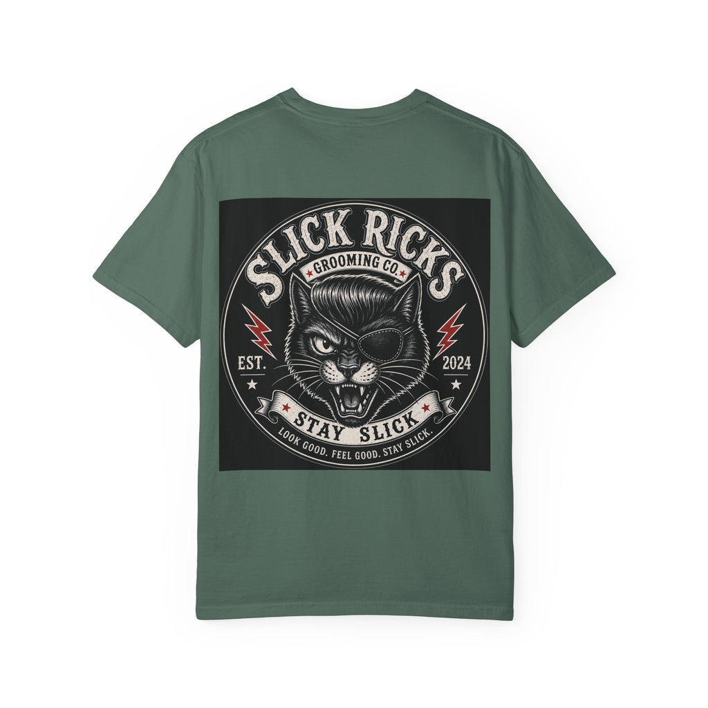 Slick Ricks Black Cat T-Shirt — Vintage Barber/Grooming Graphic Tee
