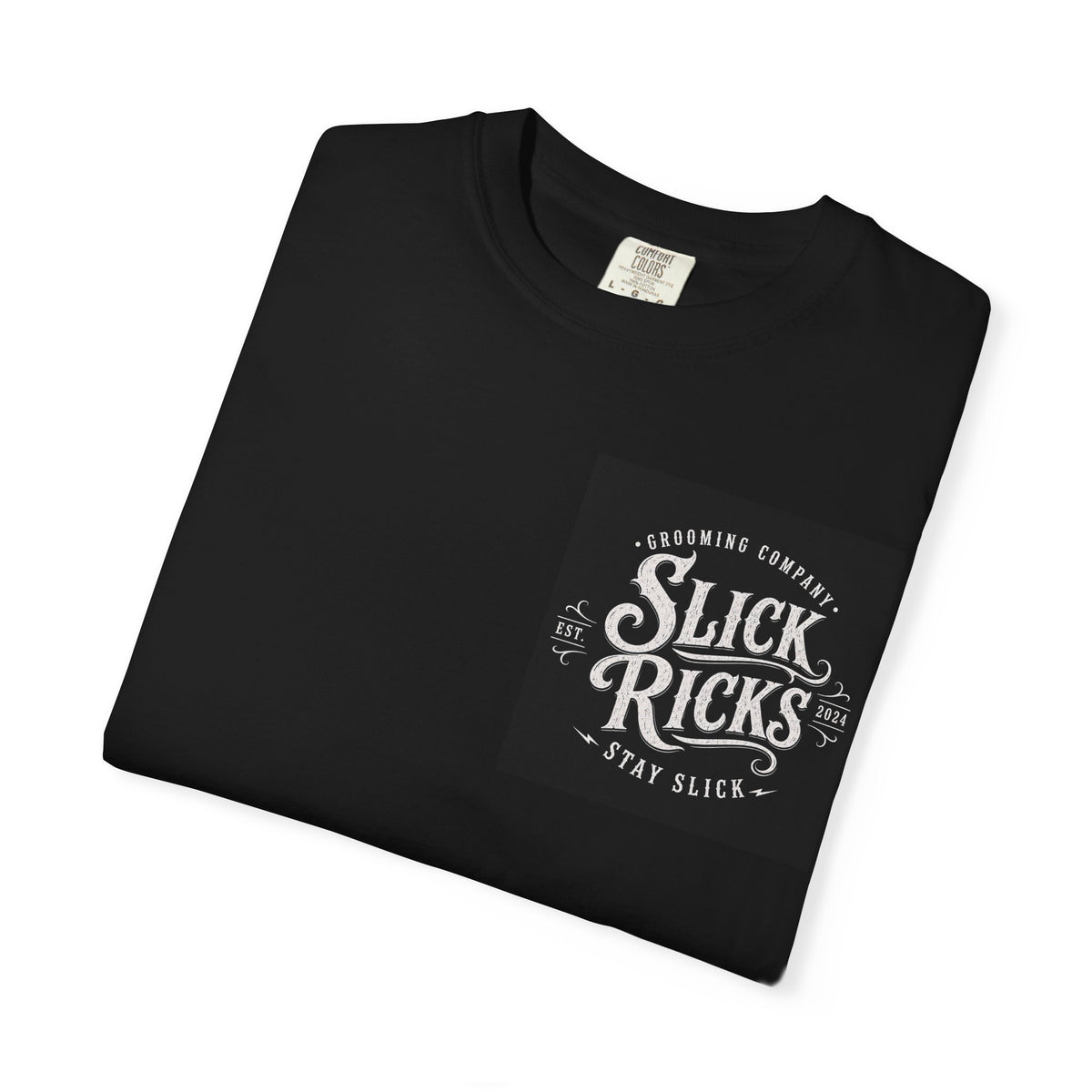 Slick Ricks Black Cat T-Shirt — Vintage Barber/Grooming Graphic Tee