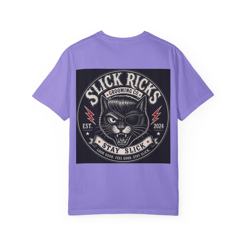Slick Ricks Black Cat T-Shirt — Vintage Barber/Grooming Graphic Tee