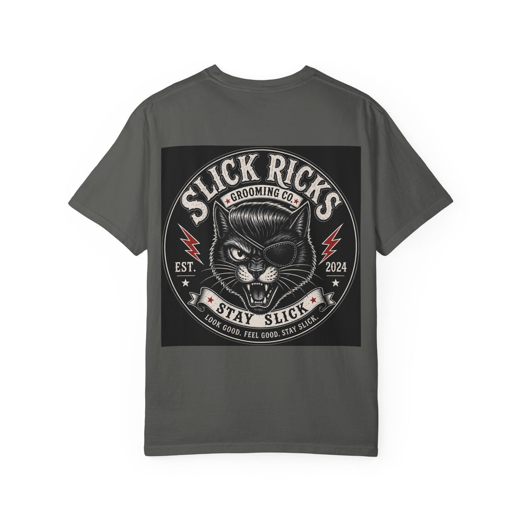 Slick Ricks Black Cat T-Shirt — Vintage Barber/Grooming Graphic Tee