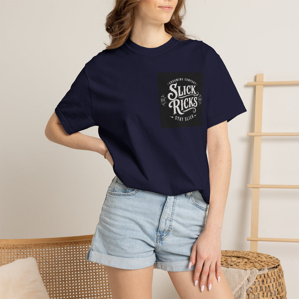 Slick Ricks Black Cat T-Shirt — Vintage Barber/Grooming Graphic Tee