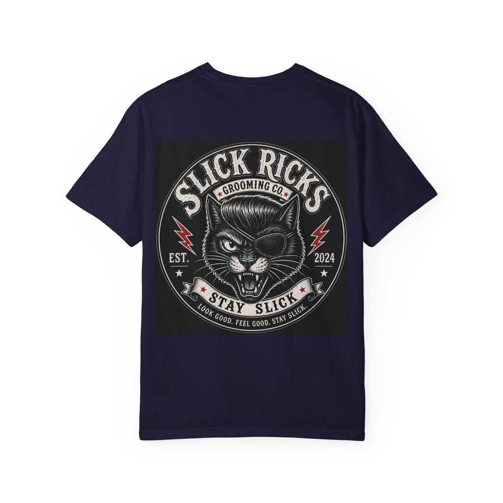 Slick Ricks Black Cat T-Shirt — Vintage Barber/Grooming Graphic Tee