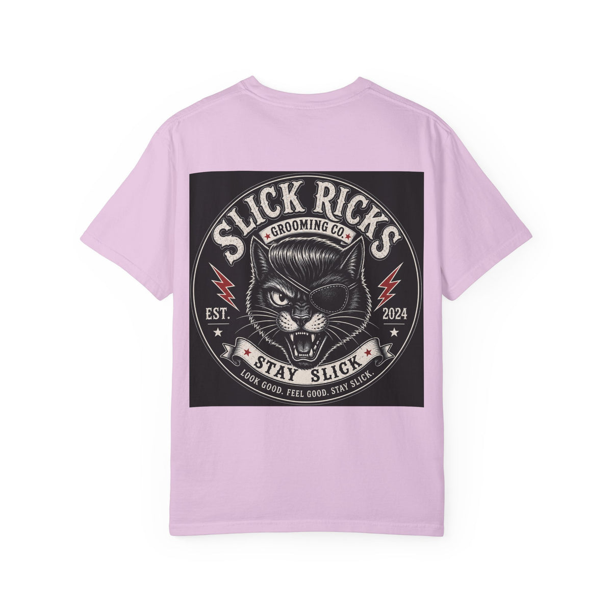 Slick Ricks Black Cat T-Shirt — Vintage Barber/Grooming Graphic Tee