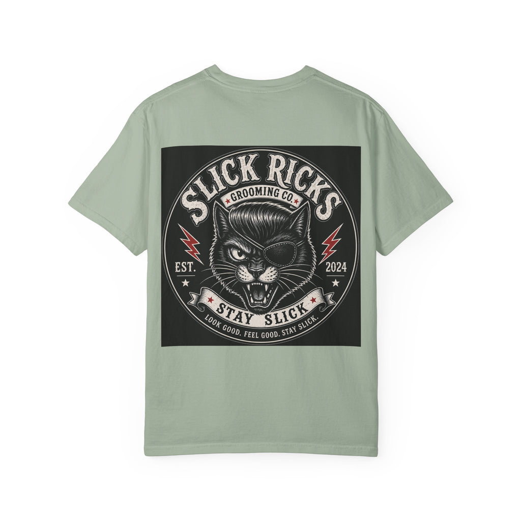 Slick Ricks Black Cat T-Shirt — Vintage Barber/Grooming Graphic Tee