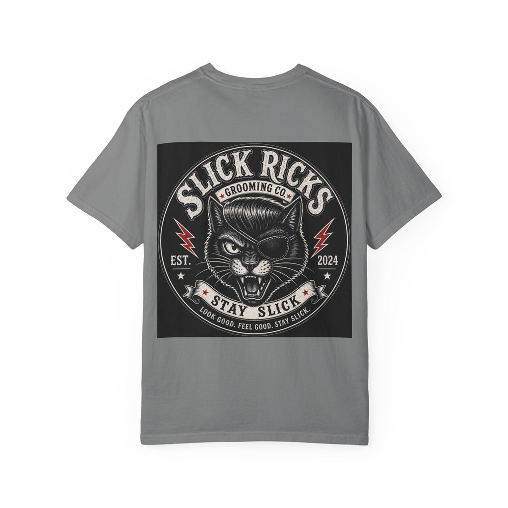 Slick Ricks Black Cat T-Shirt — Vintage Barber/Grooming Graphic Tee