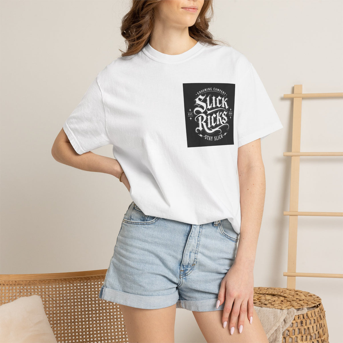 Slick Ricks Biker T-Shirt — Vintage Biker Graphic Tee